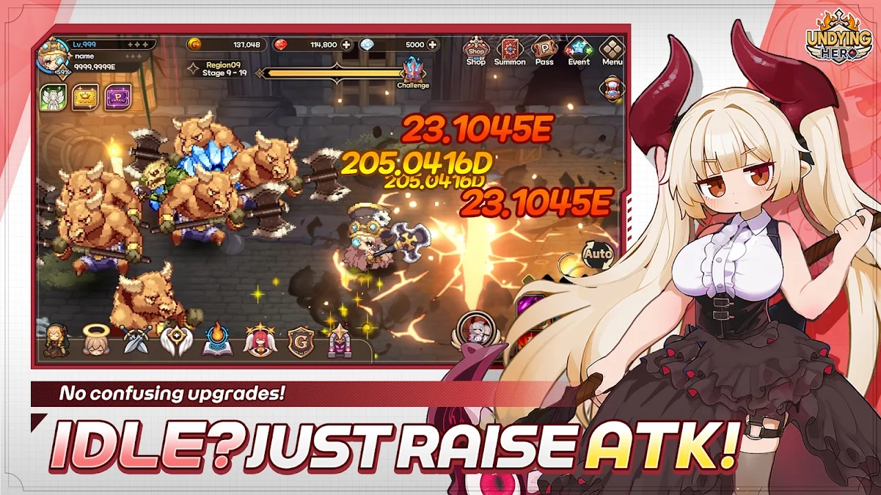 ภาพหน้าจอของ Undying Hero: Idle RPG
