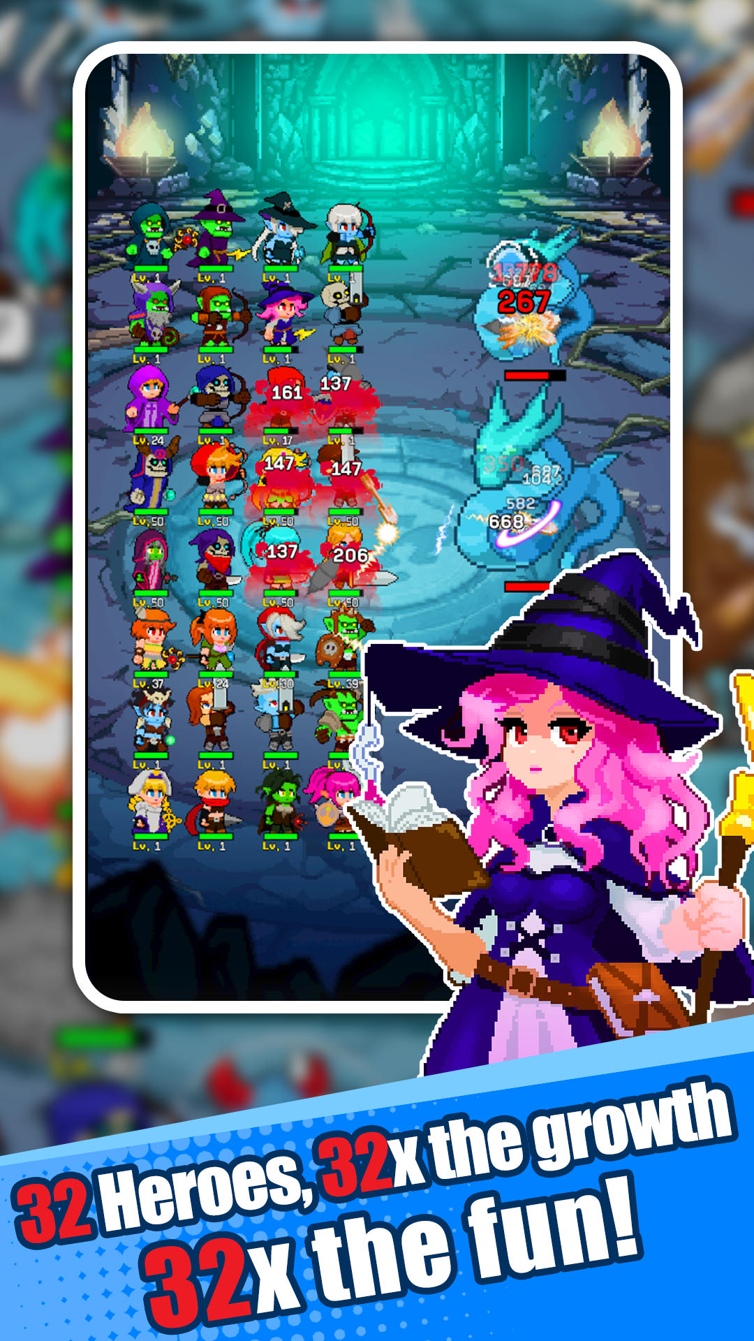 ภาพหน้าจอของ 32 Heroes : 8 Party Idle