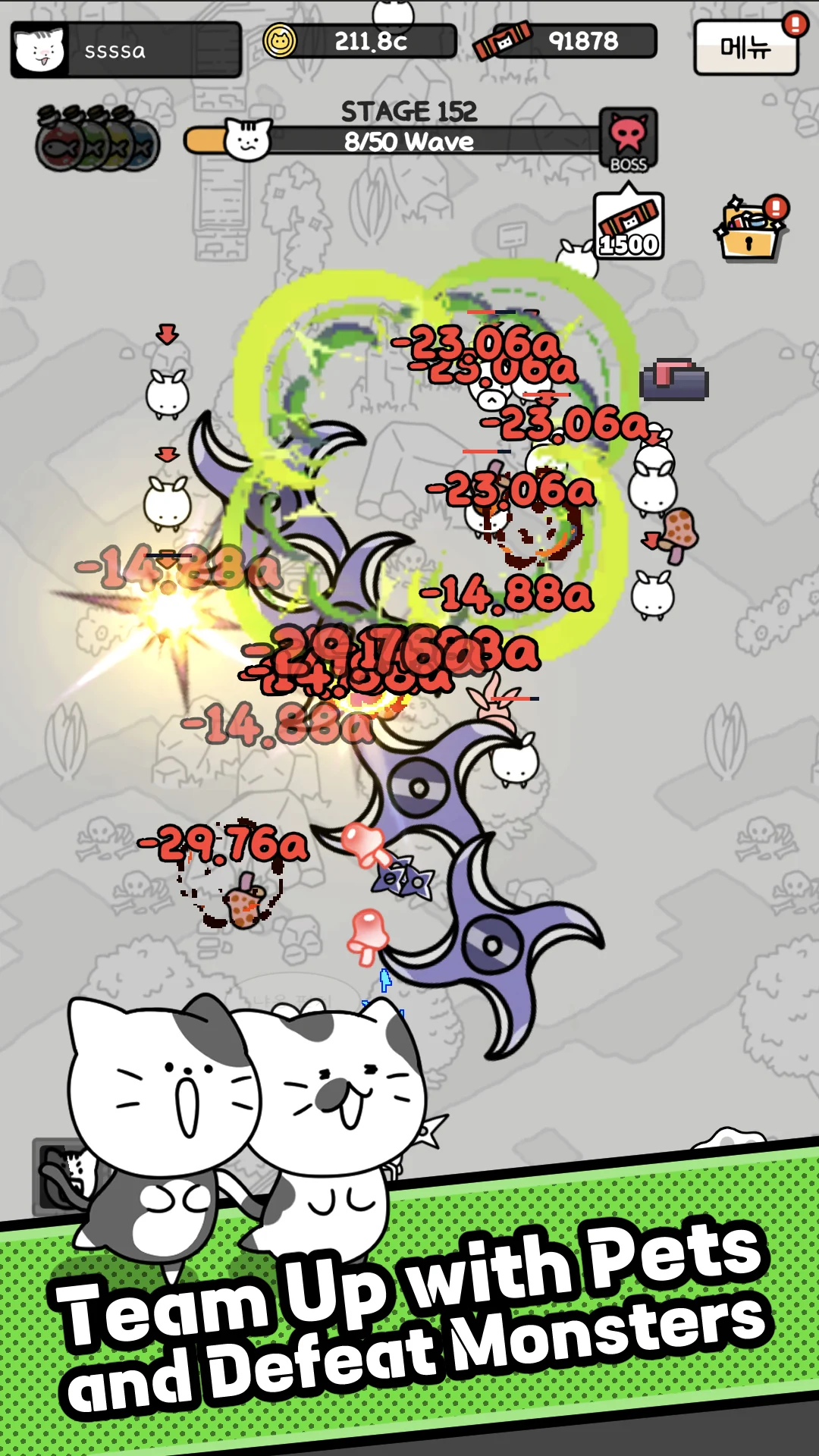 Cat Butler: Idle Shooter RPG 截图