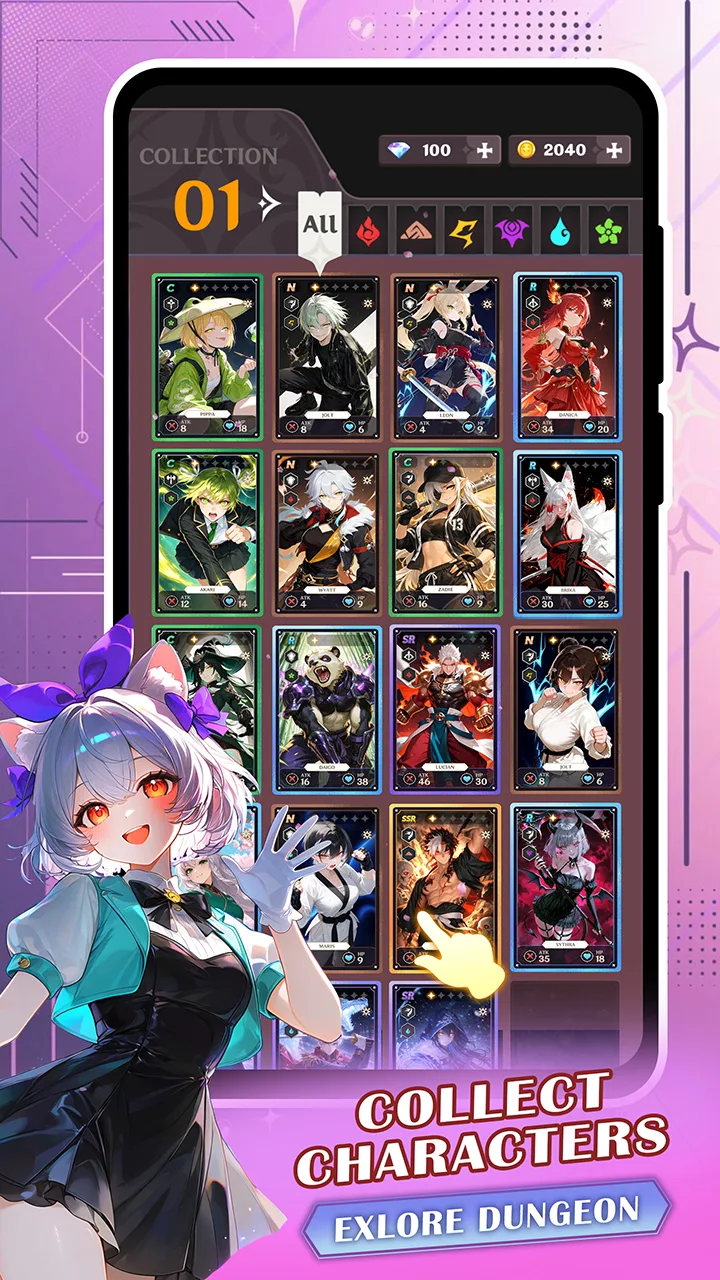 ภาพหน้าจอของ Deck Battle: Anime TCG