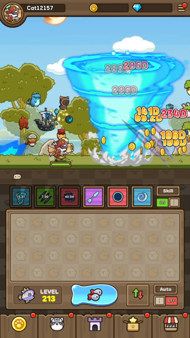Ảnh chụp màn hình của  Cat Hero : Idle RPG