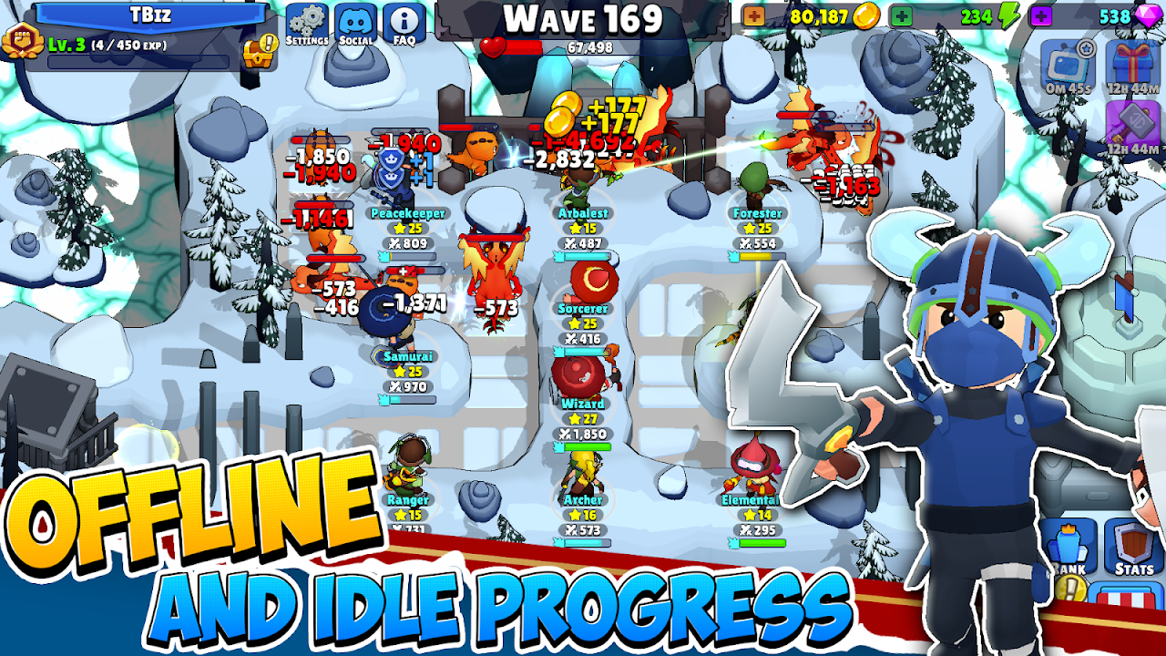 Idle Hero TD Tower Defense RPG 截图