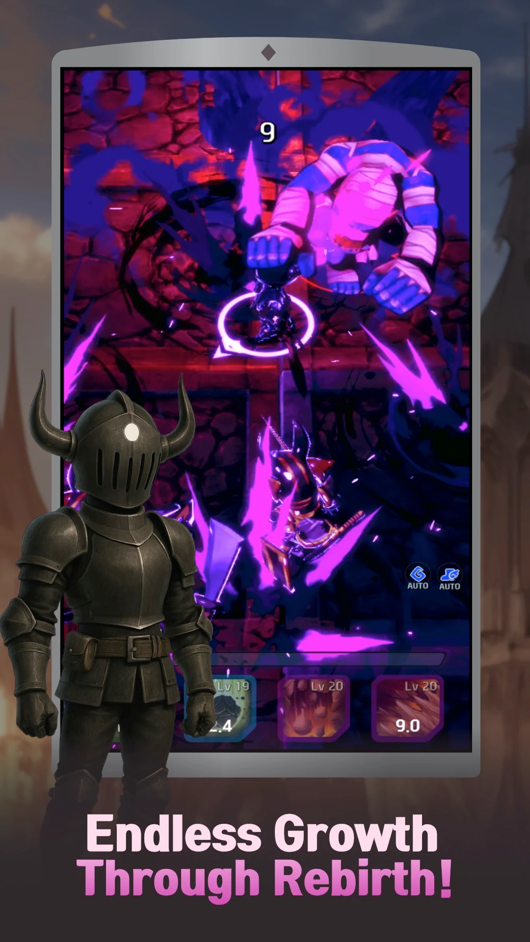 Ảnh chụp màn hình của  아케인 나이트 키우기: 방치형 RPG(Arcane Knight)
