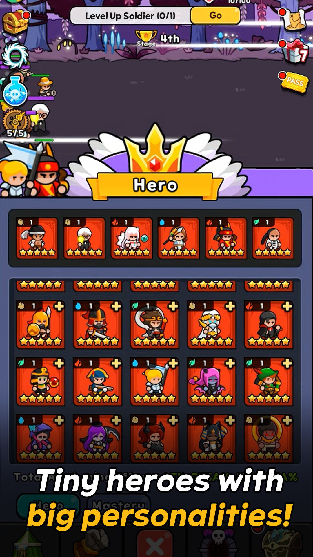 ภาพหน้าจอของ Rumble Legion: Pocket Heroes