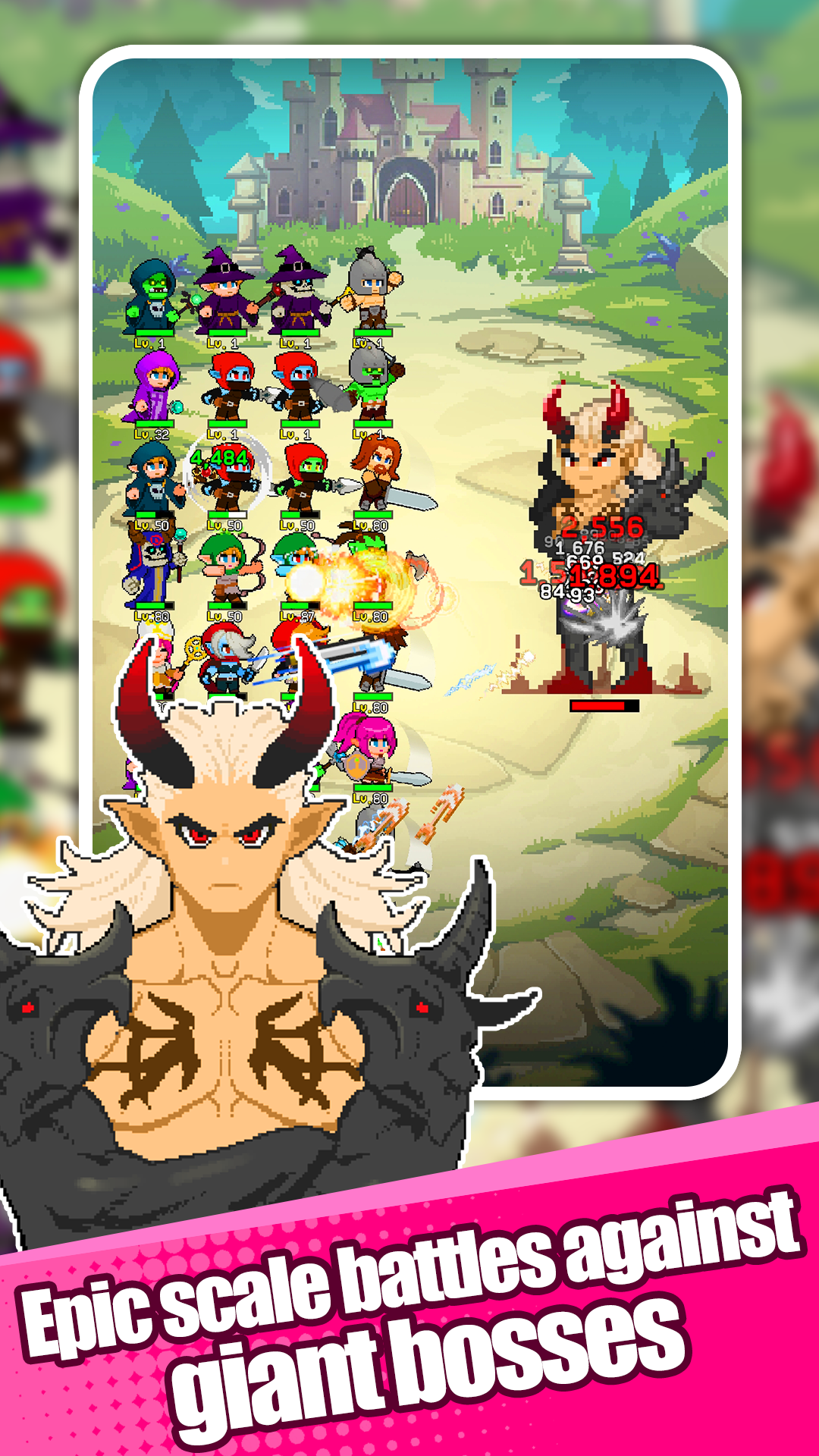 ภาพหน้าจอของ 32 Heroes : 8 Party Idle