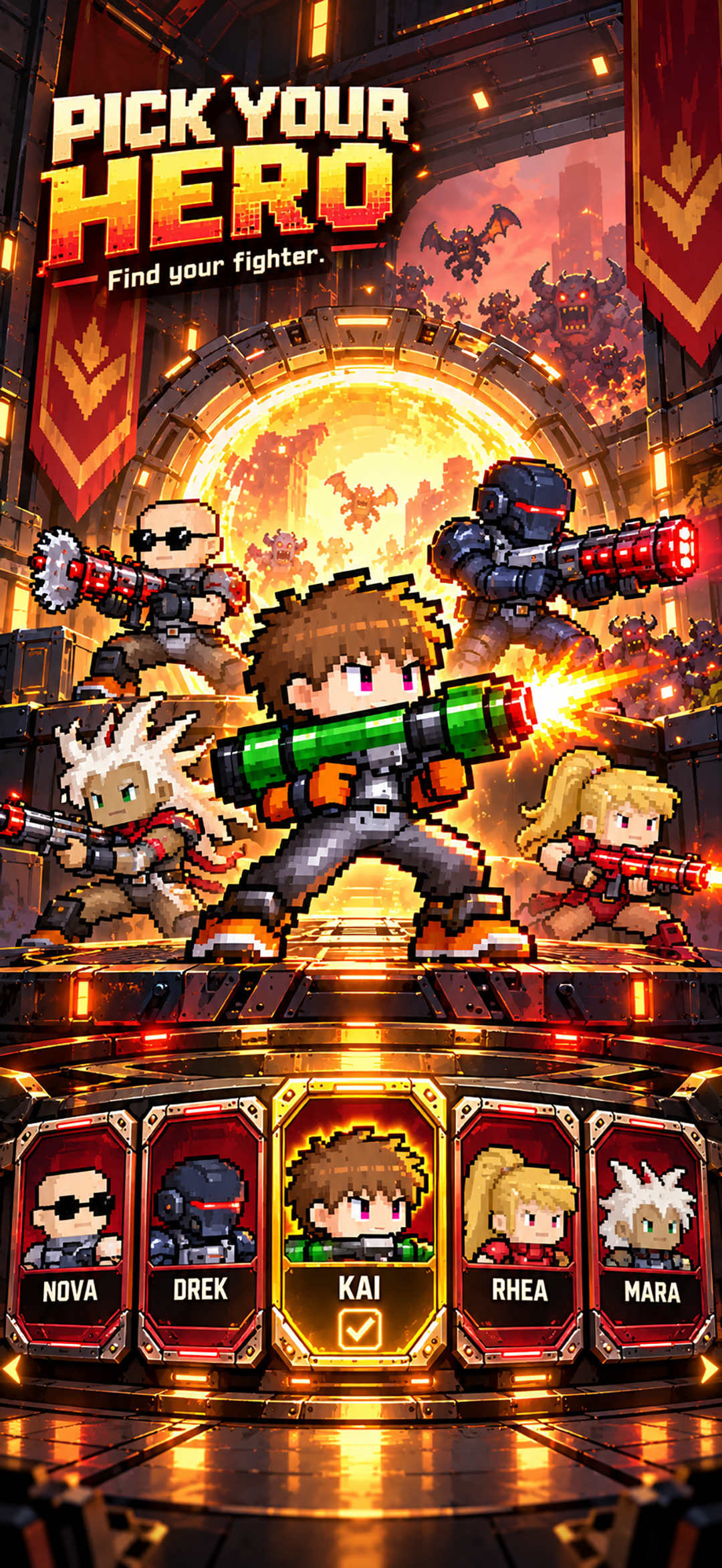 ภาพหน้าจอของ Crazy Gunner: Pixel Survivor