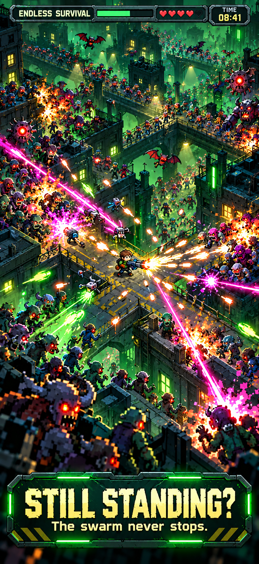 ภาพหน้าจอของ Crazy Gunner: Pixel Survivor