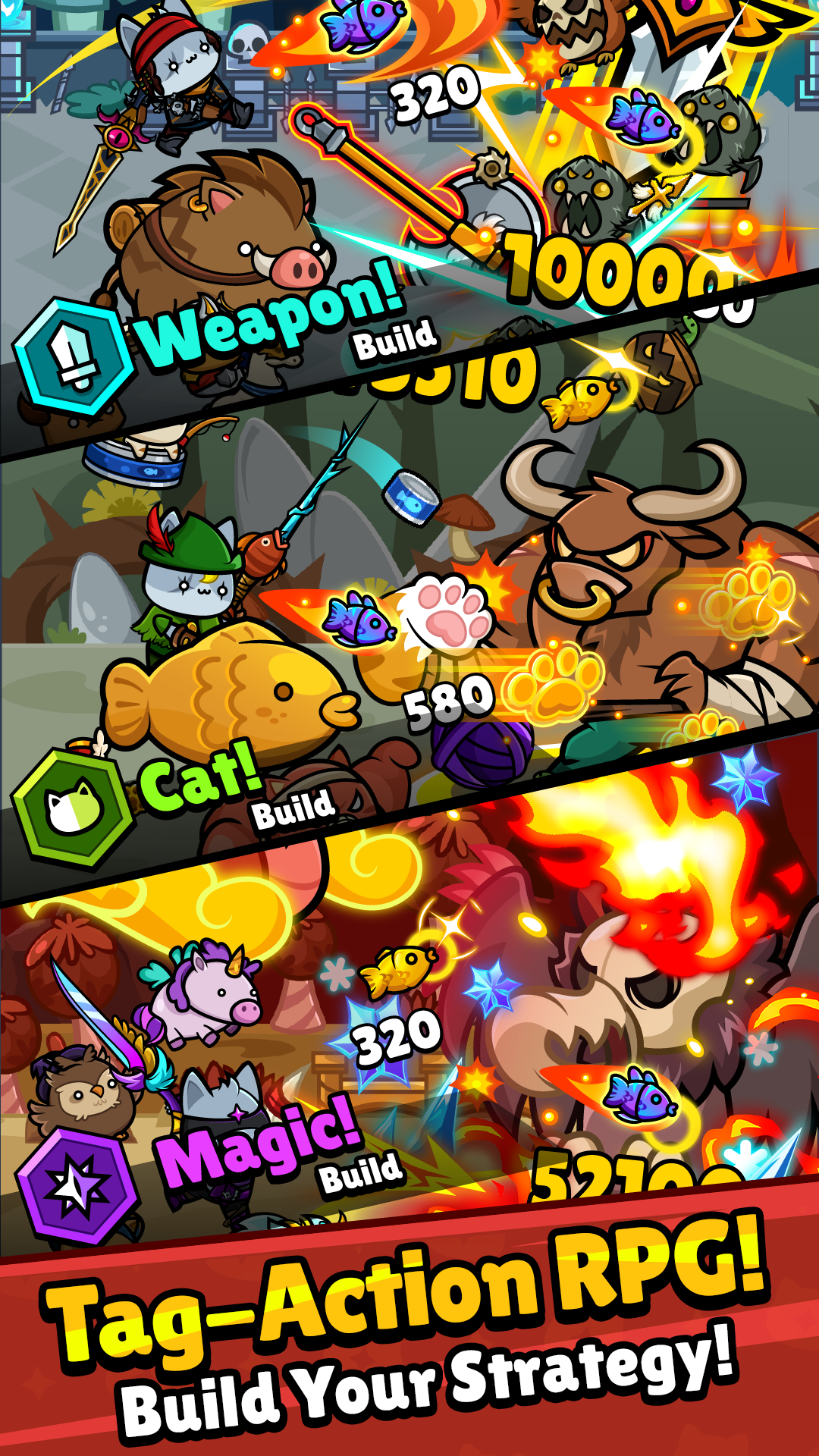 ภาพหน้าจอของ Meow Knights : Idle RPG