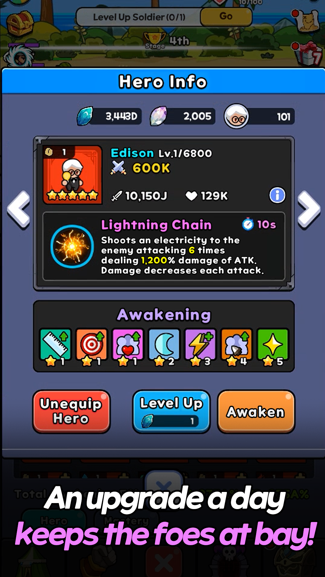 ภาพหน้าจอของ Rumble Legion: Pocket Heroes