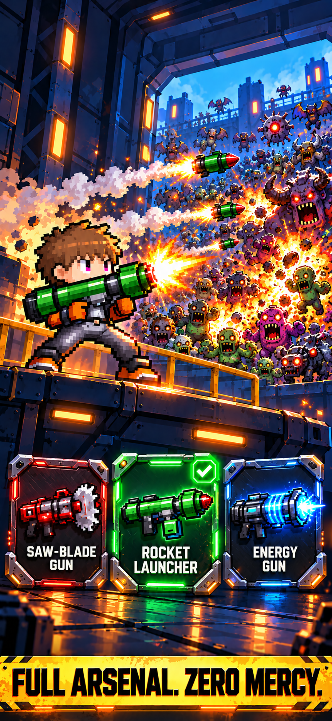 ภาพหน้าจอของ Crazy Gunner: Pixel Survivor