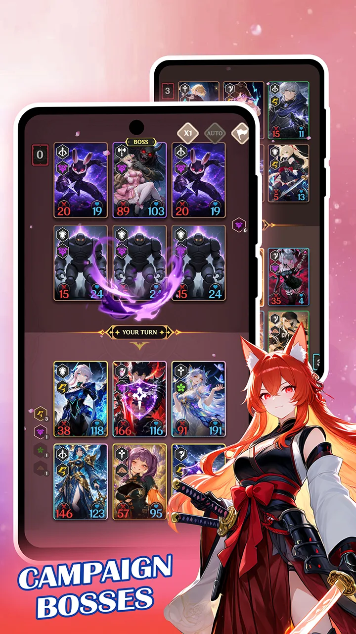 ภาพหน้าจอของ Deck Battle: Anime TCG