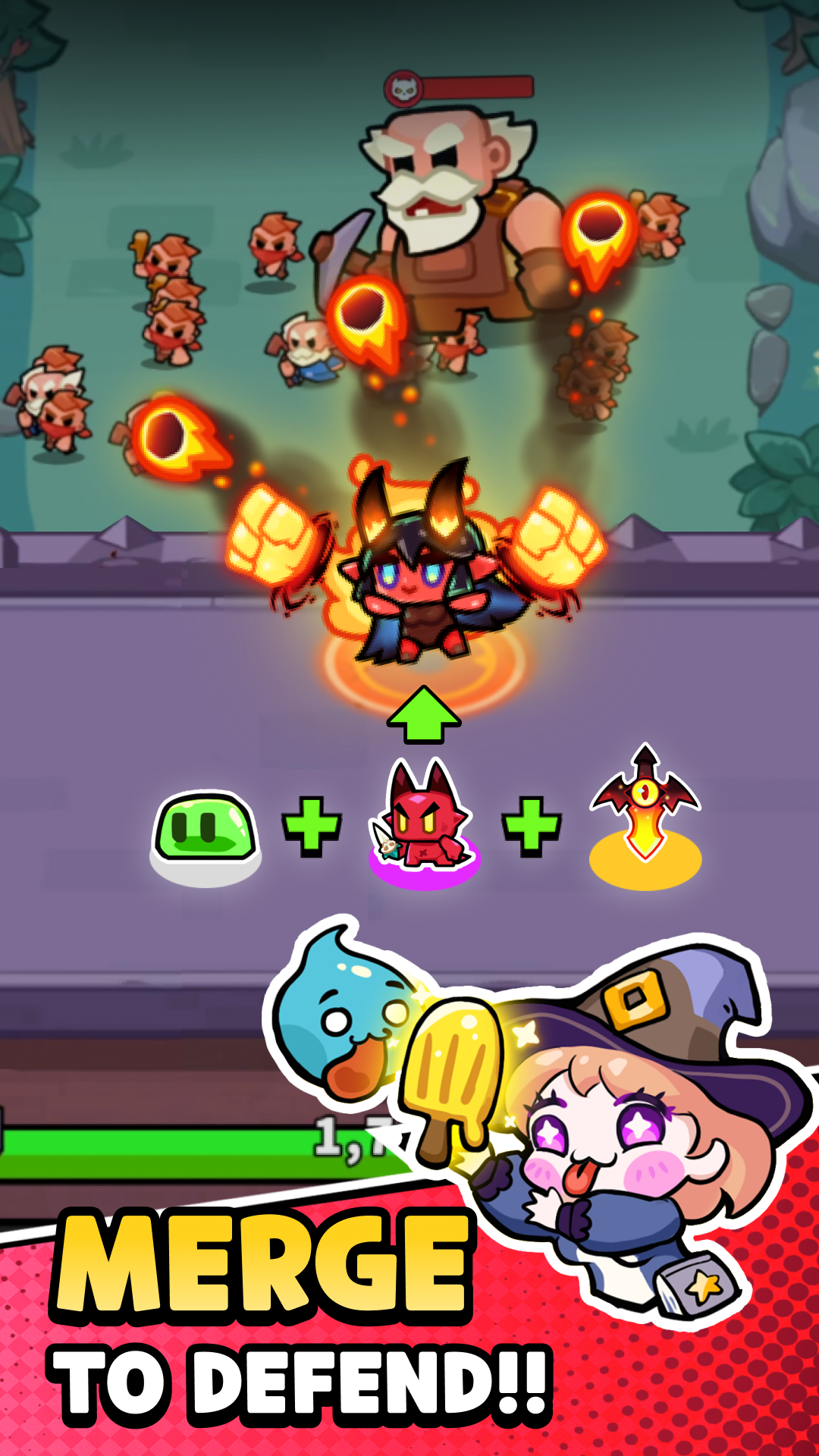 Ảnh chụp màn hình của Hell Rush: Merge Defense TD