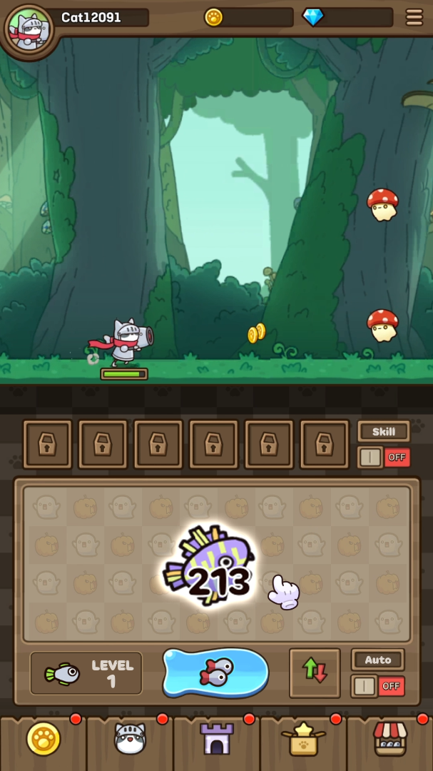 Ảnh chụp màn hình của  Cat Hero : Idle RPG