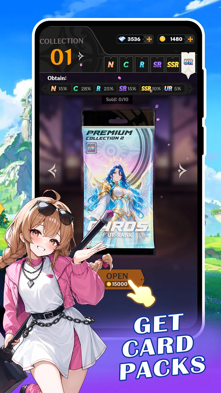 ภาพหน้าจอของ Deck Battle: Anime TCG