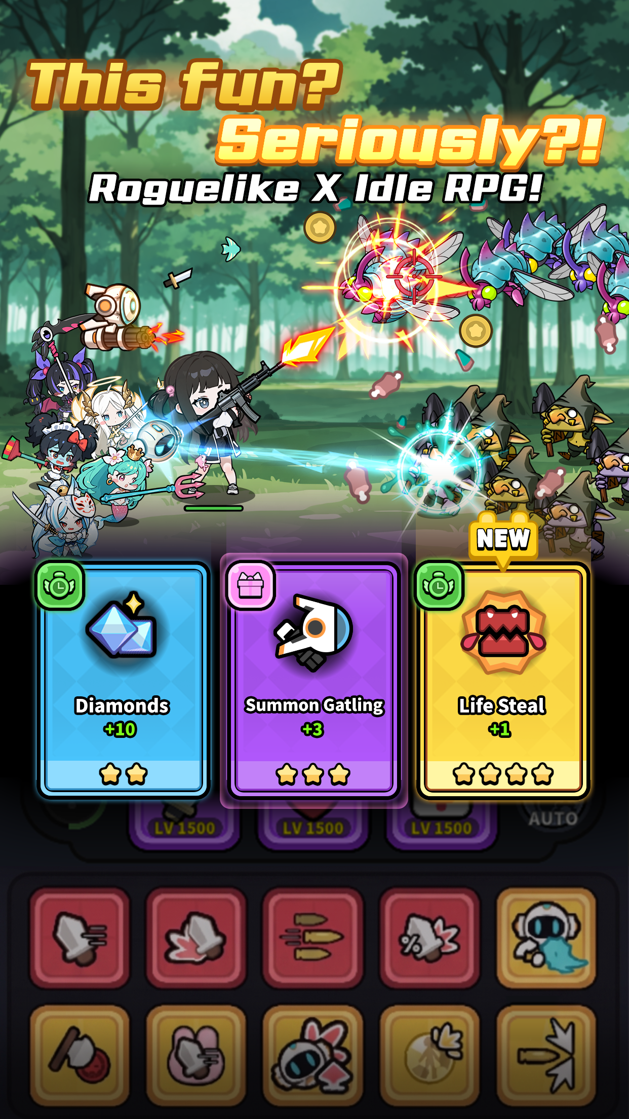 Isekai Reset! (여고생과 리셋중! - 로그라이크 x 방치형 RPG) screenshot