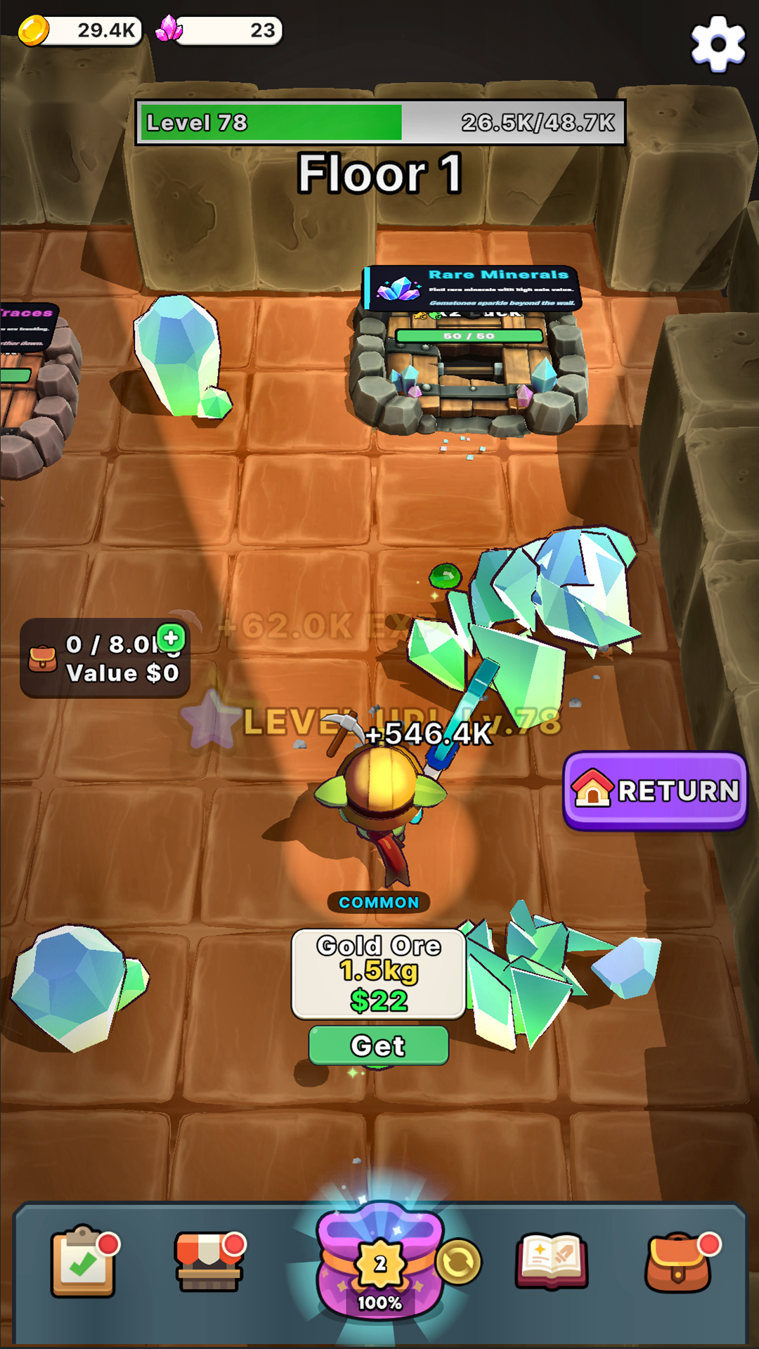 Ảnh chụp màn hình của Down Mine: Idle Mining