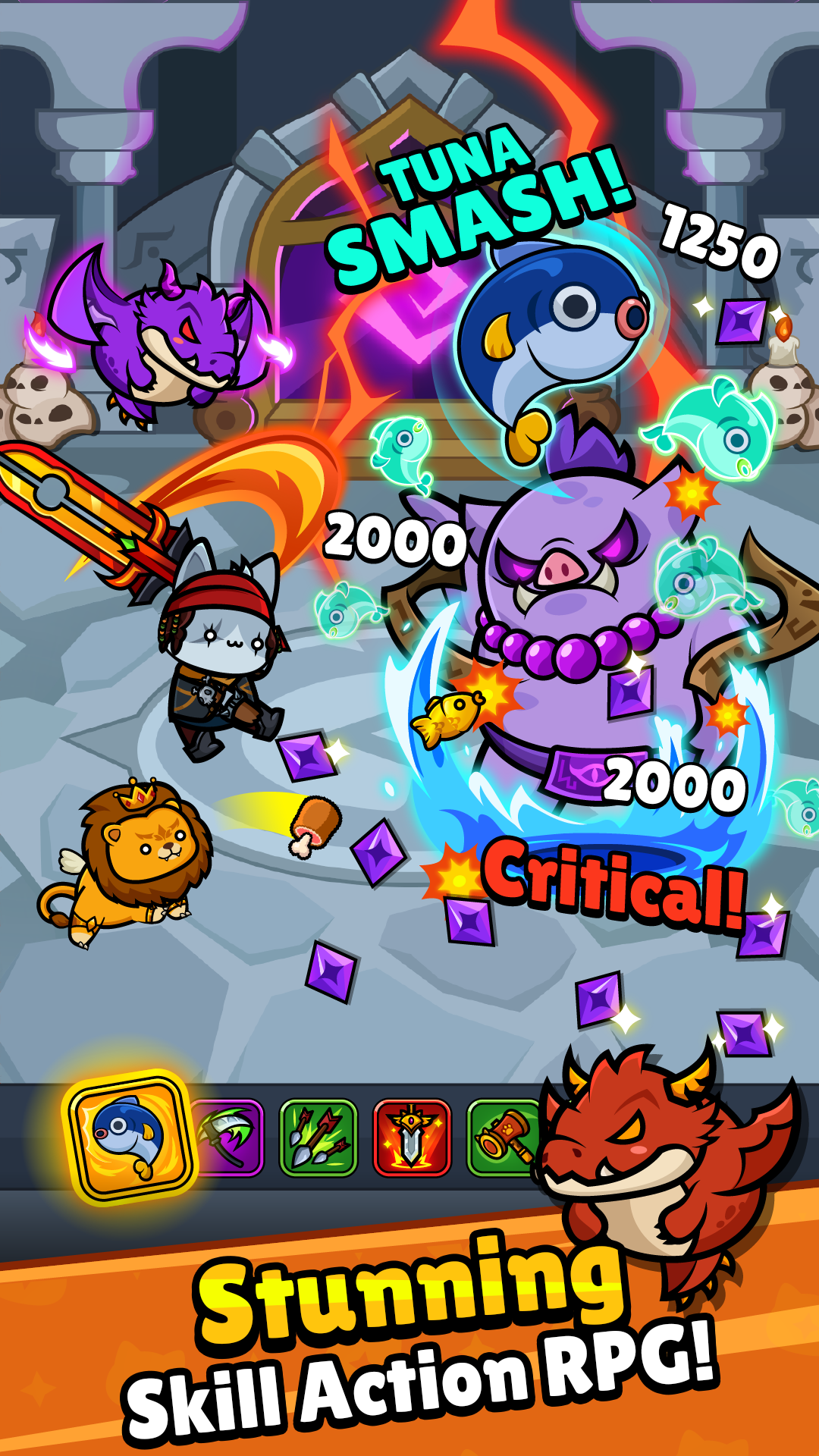 ภาพหน้าจอของ Meow Knights : Idle RPG