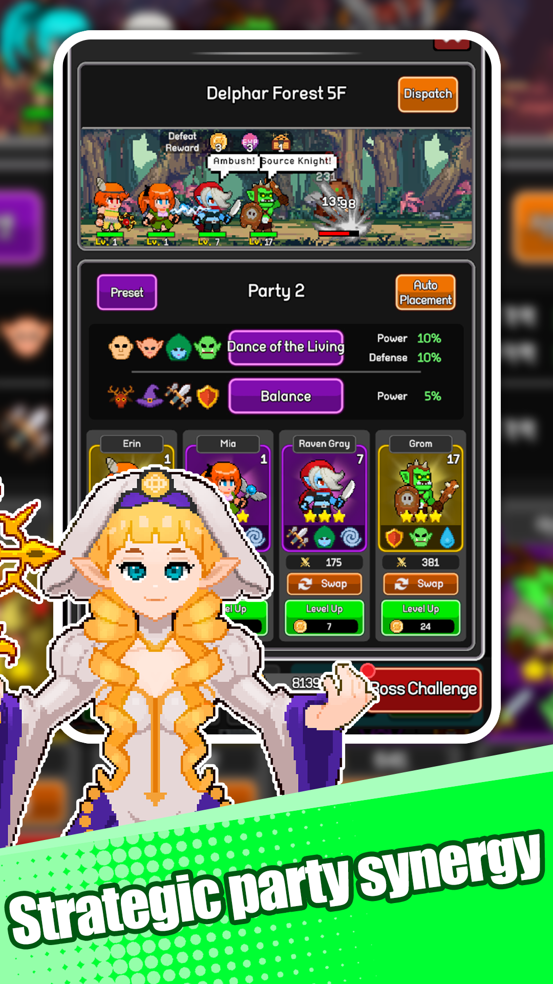 ภาพหน้าจอของ 32 Heroes : 8 Party Idle