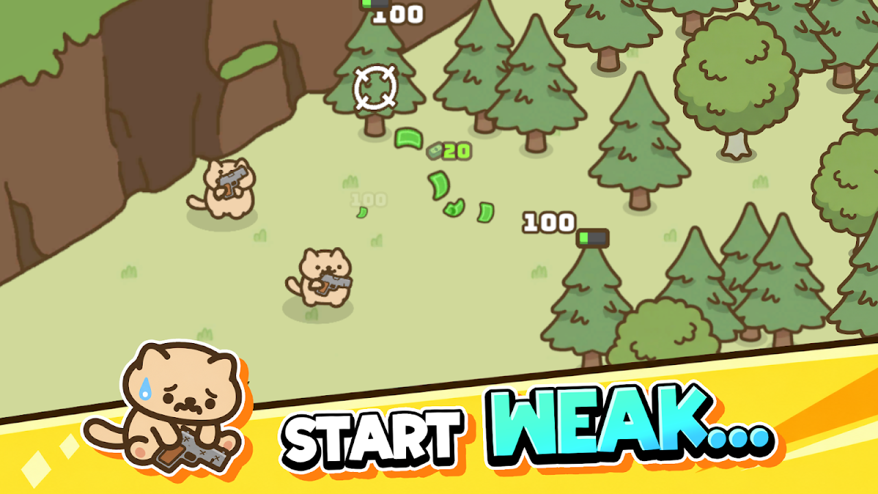 Idle Cat Gunner: Shooter RPG 截图
