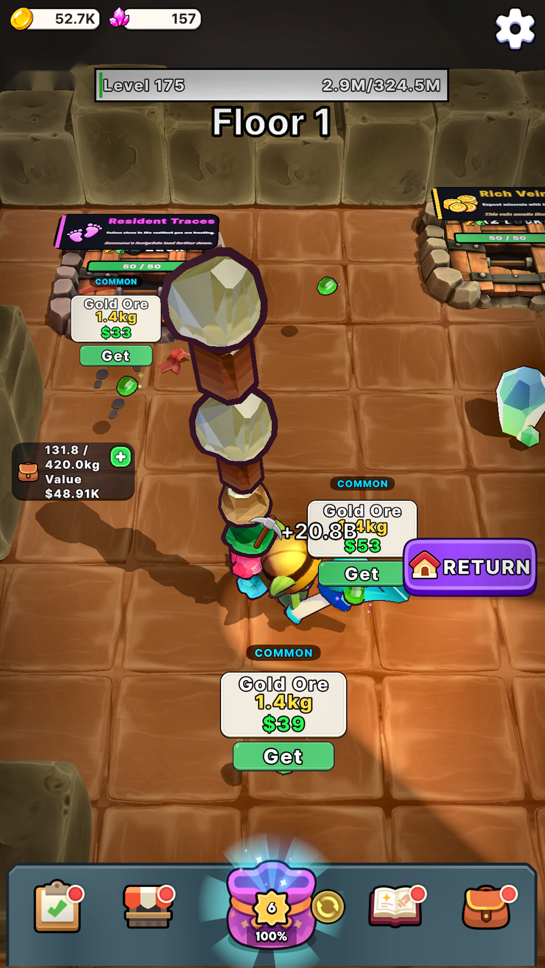 Ảnh chụp màn hình của Down Mine: Idle Mining