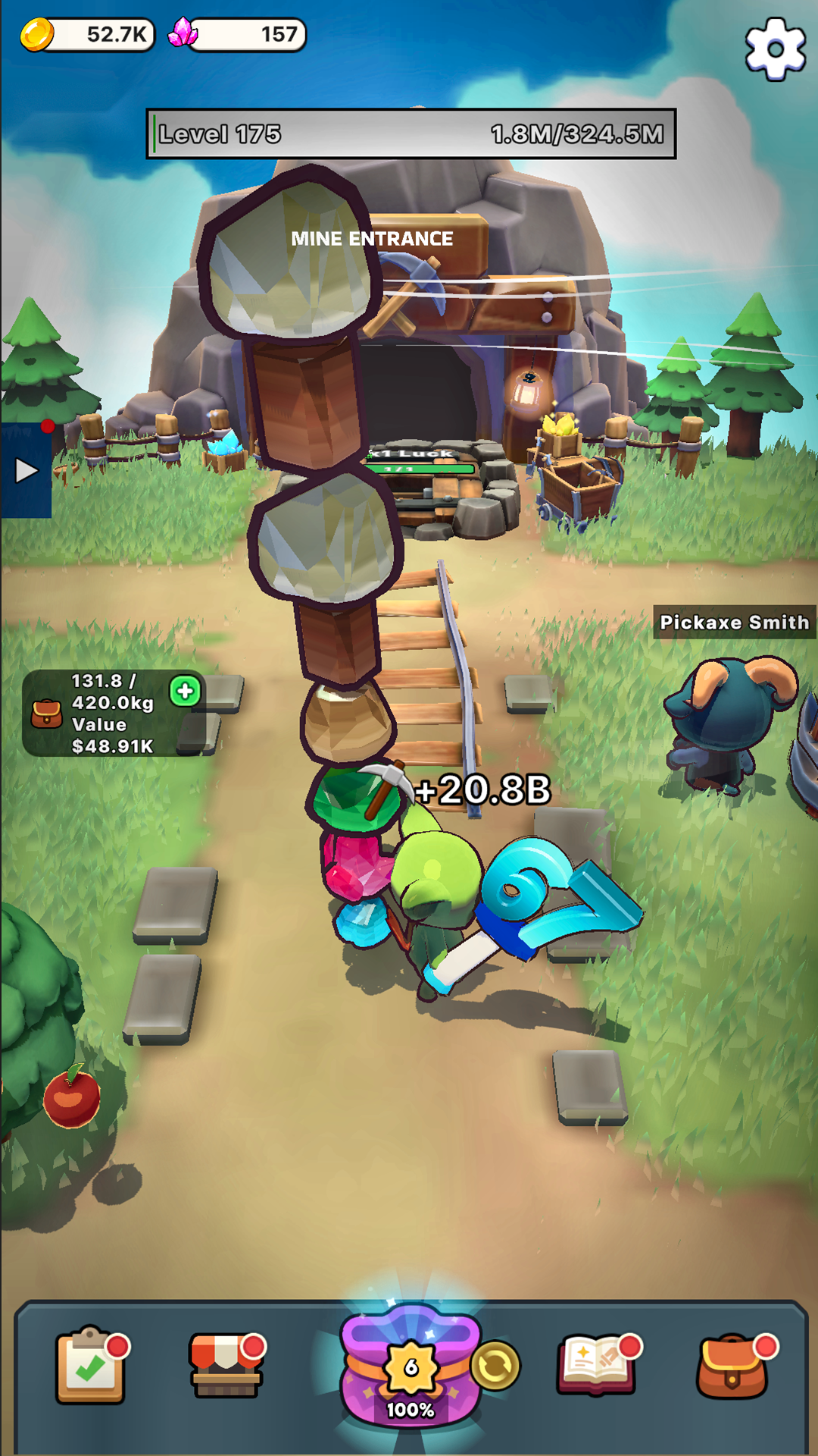 Ảnh chụp màn hình của Down Mine: Idle Mining