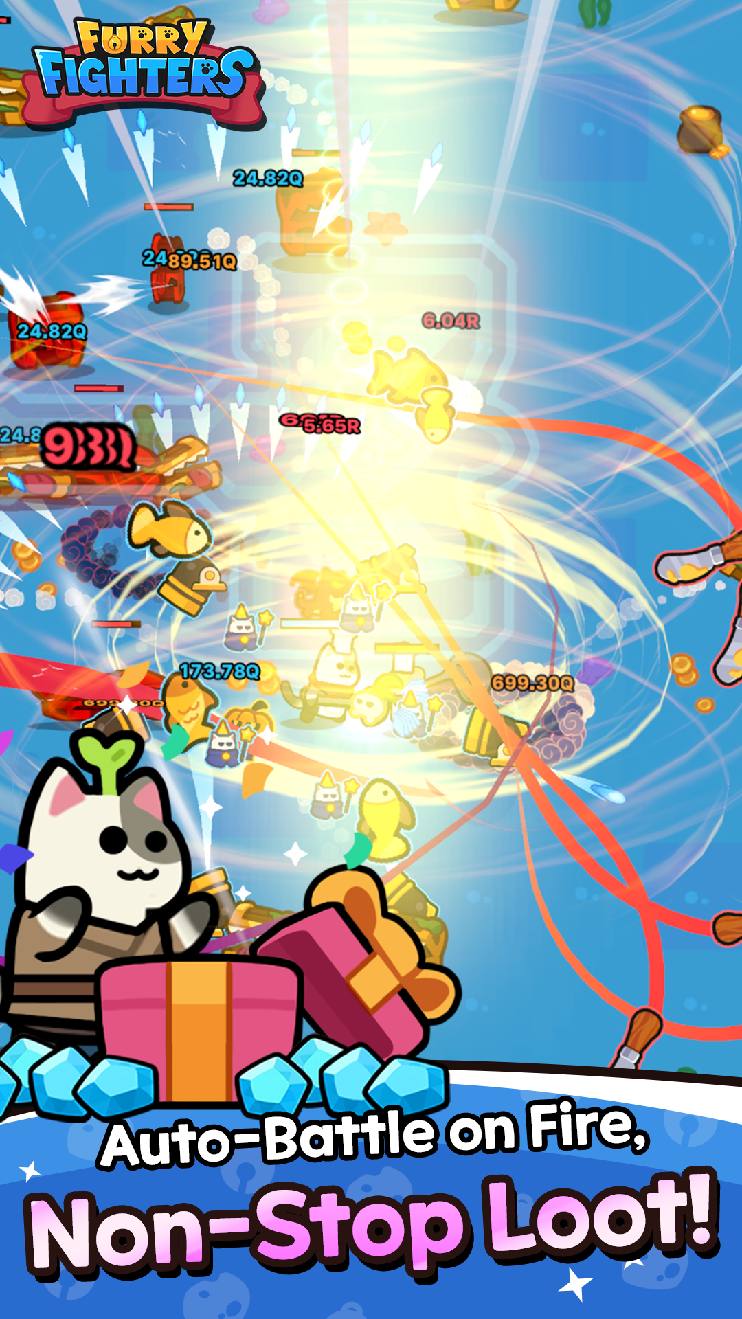 ภาพหน้าจอของ Furry Fighters : Idle RPG