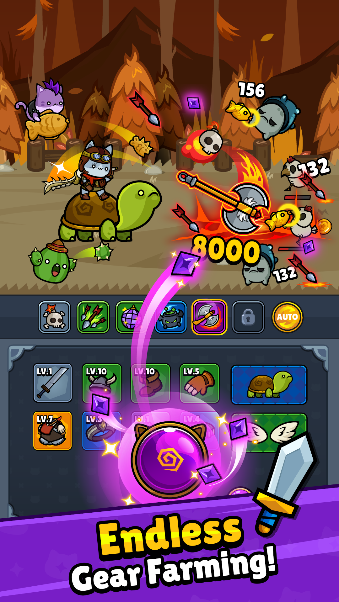 ภาพหน้าจอของ Meow Knights : Idle RPG