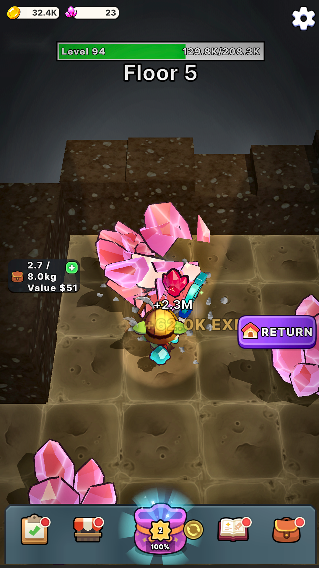 Ảnh chụp màn hình của Down Mine: Idle Mining