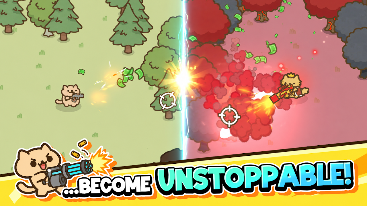 Idle Cat Gunner: Shooter RPG 截图
